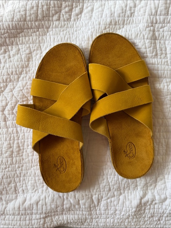 Chaco Shoes - Chaco Women's Golden Yellow Crisscross Slide Sandals